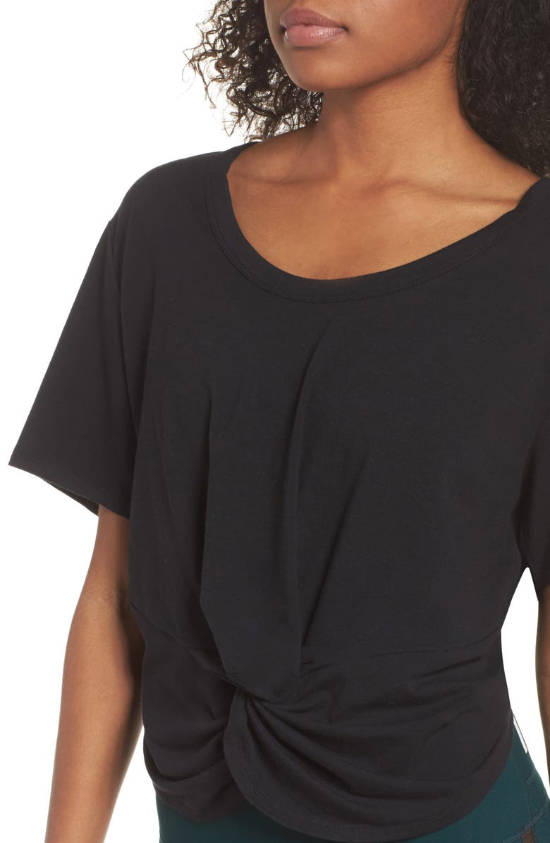 Zella Knotty Crop Tee, Alternate, color, 