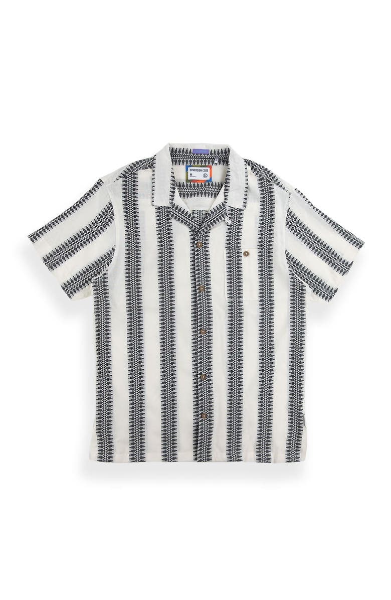 Sovereign Code Men's Malta Shirt, Main, color, Black/ Apache Stripe