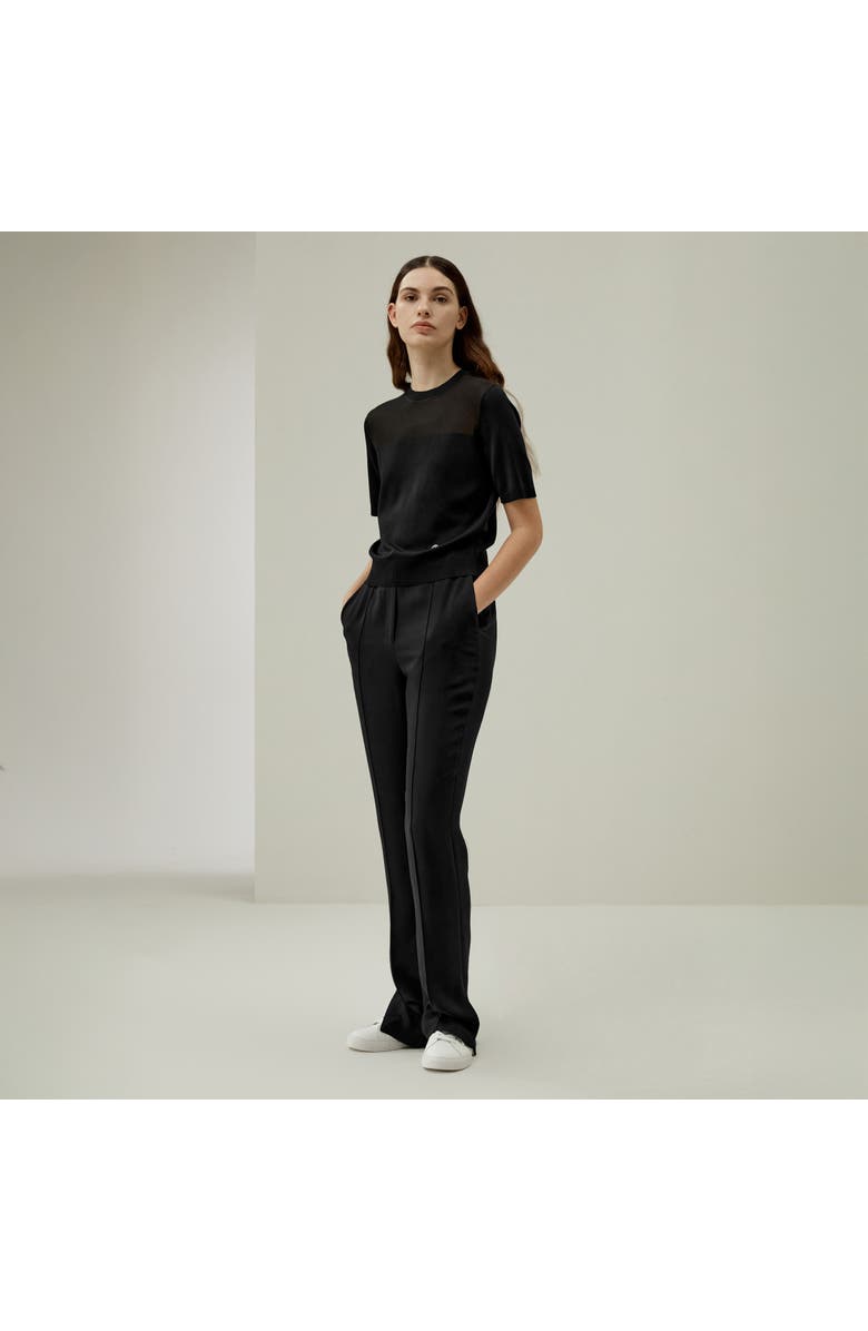 Lilysilk Sophisticated Dual-Knit Silk T-Shirt, Alternate, color, 