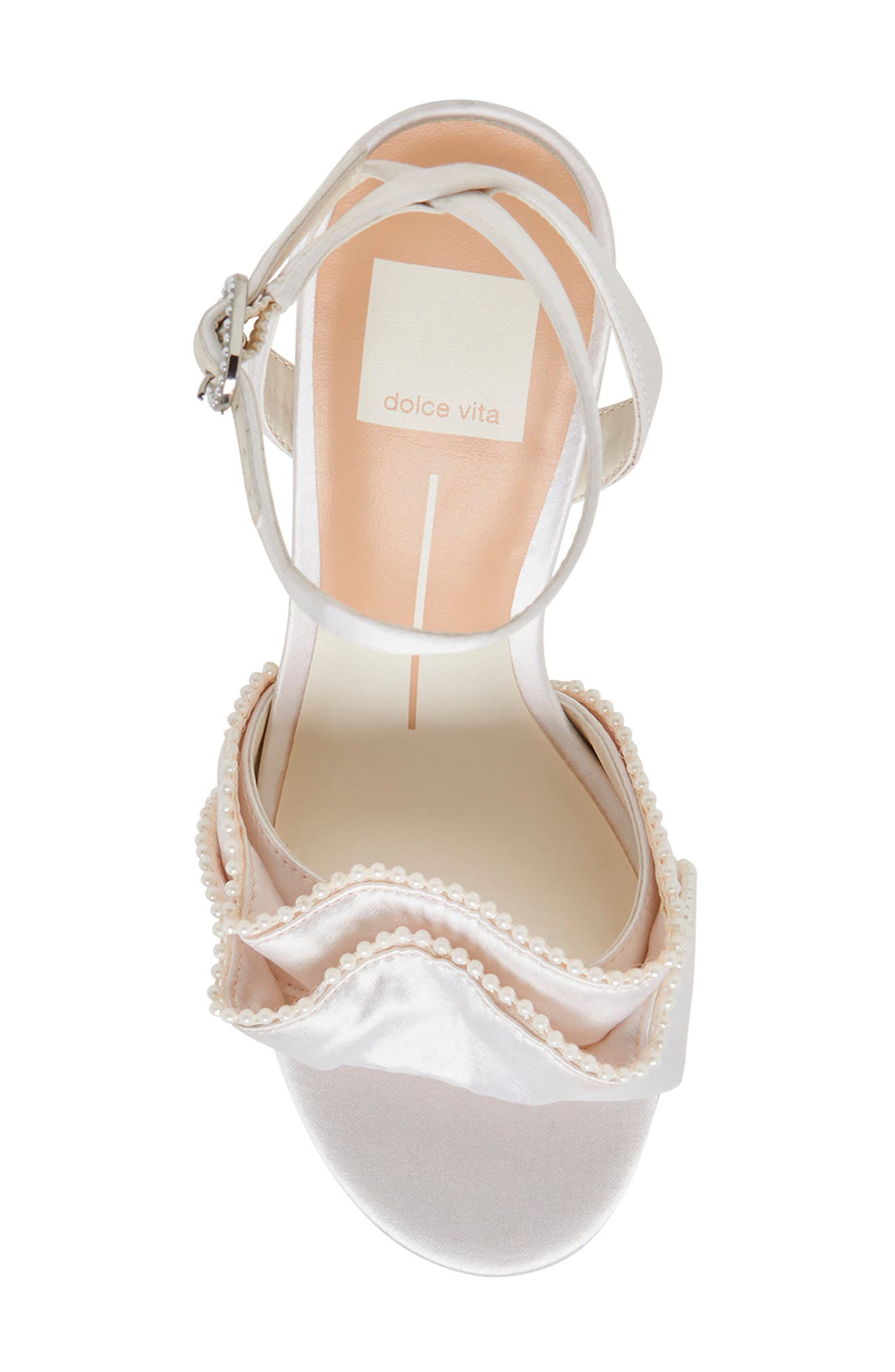 Dolce Vita Lunete Ankle Strap Sandal, Alternate, color, Vanilla Satin