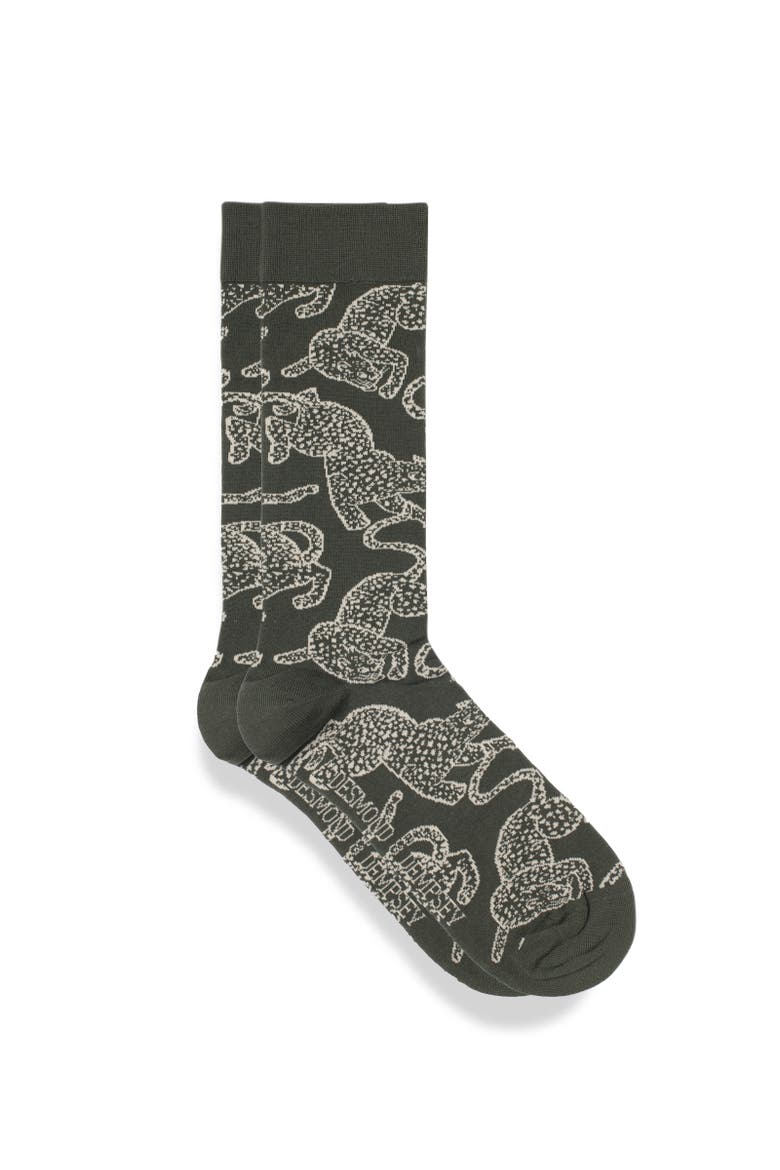 Mens Printed Socks, Main, color, Jag Green