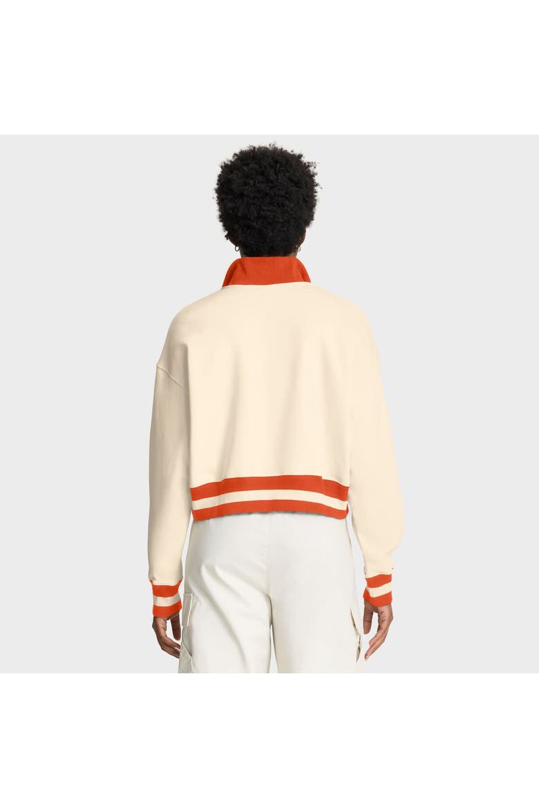 Women's Nike Tan Clemson Tigers Legacy Half-Zip Sweatshirt, Alternate, color, Cream