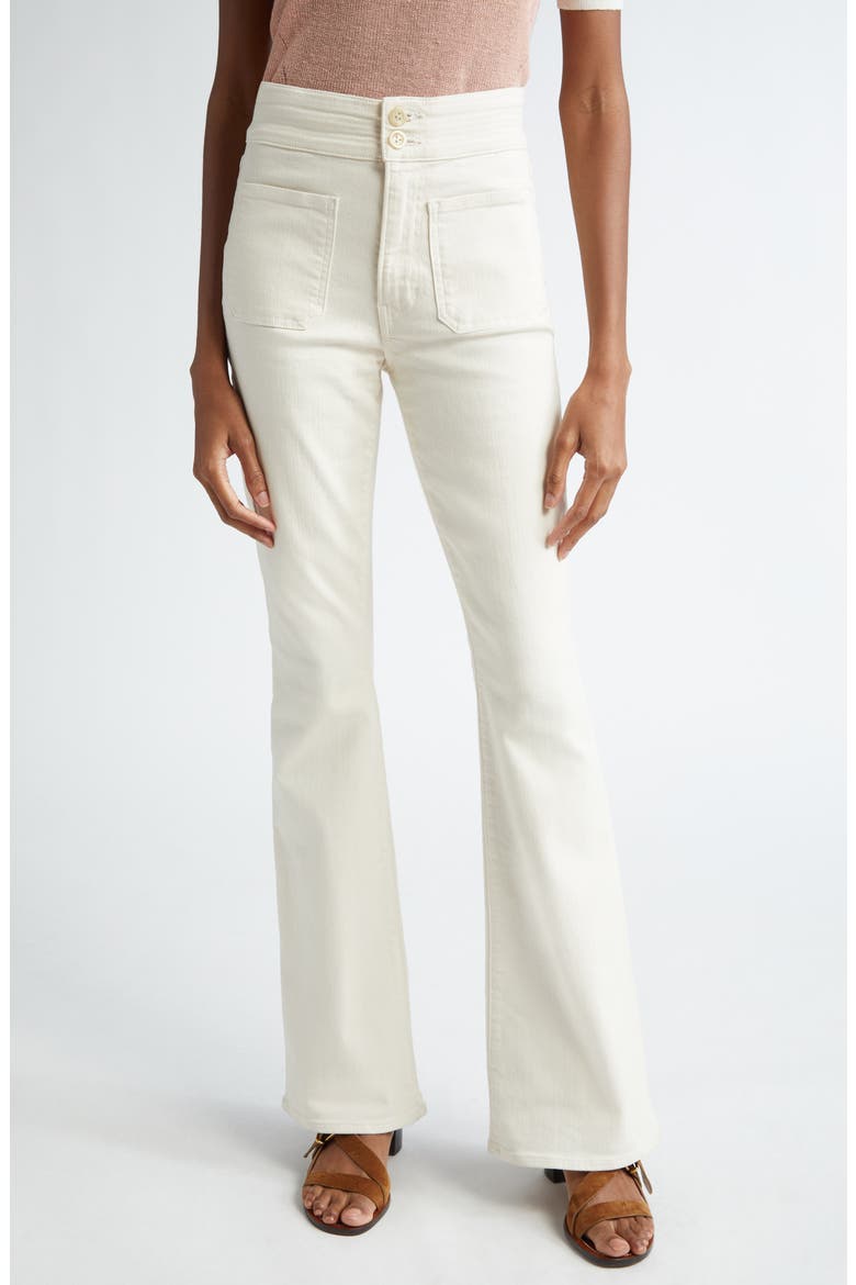 Beverly Patch Pocket Skinny Flare Jeans, Main, color, ECRU