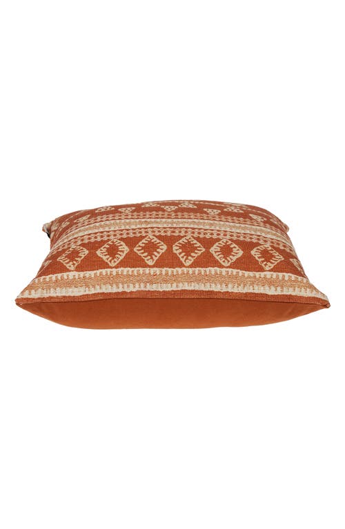 Parkland Collection Geometric Cotton Accent Pillow In Orange