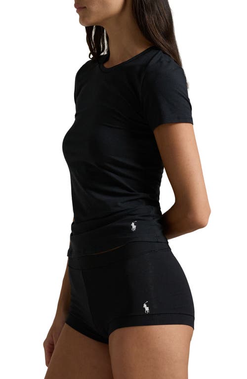 Polo Ralph Lauren Stretch Cotton T-shirt In Black