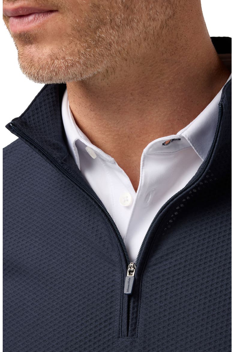Easton Textured Quarter Zip Pullover, Alternate, color, NAVY