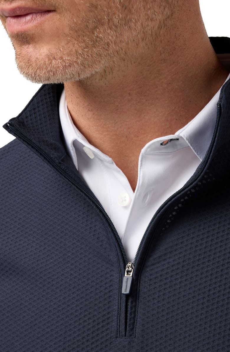 Mizzen+Main Easton Textured Performance Quarter Zip Pullover, Alternate, color, 