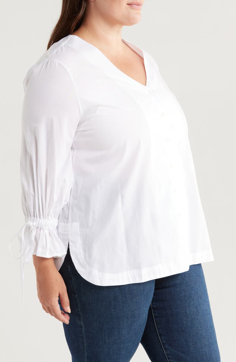 HARSHMAN Moana V-Neck Button-Up Shirt, Alternate, color, 