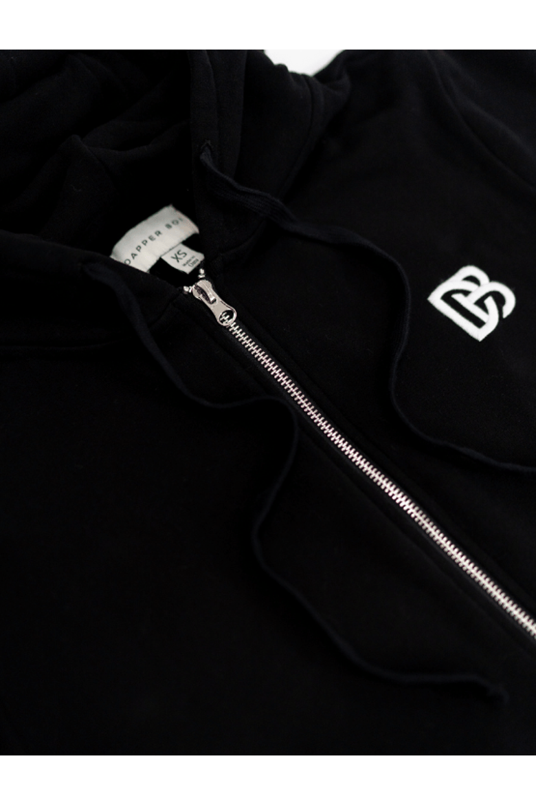 Black Zip Hoodie, Alternate, color, Black