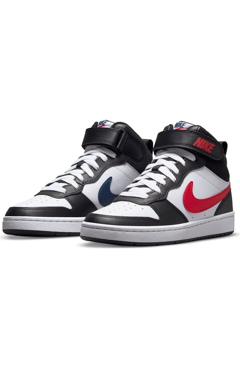 Nike Court Borough High Top Leather Sneaker, Main, color,