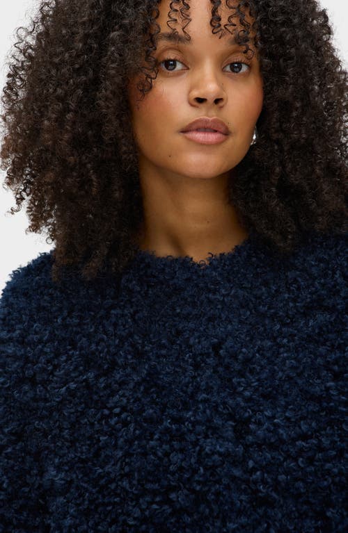 Aligne Francine Faux Shearling Jacket In Blue