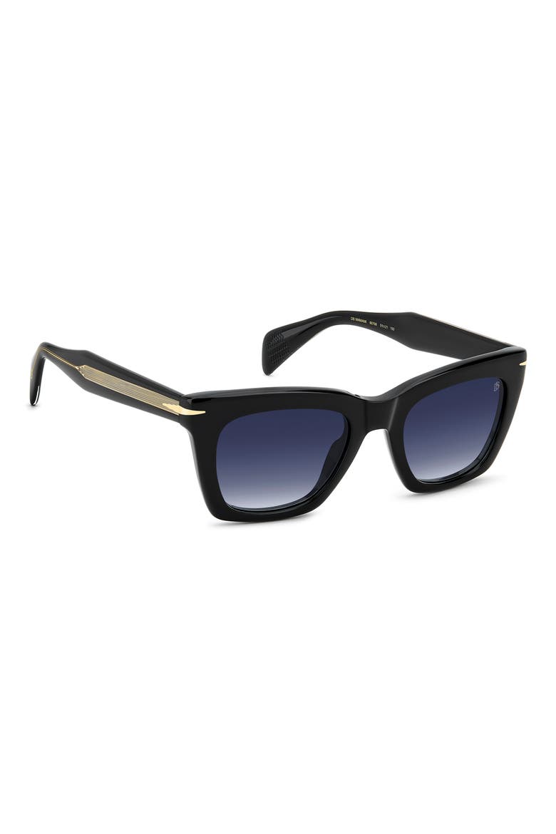 DB 99/Miami 51mm Gradient Rectangular Sunglasses, Alternate, color, BLACK/ BLUE SF