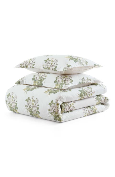 Eloise Floral Cotton Sateen Duvet Set