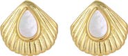 st. Moran Mother-of-Pearl Shell Stud Earrings
