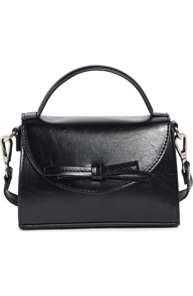 Madden Girl Faux Leather Top Handle Crossbody Bag, Main, color, Black