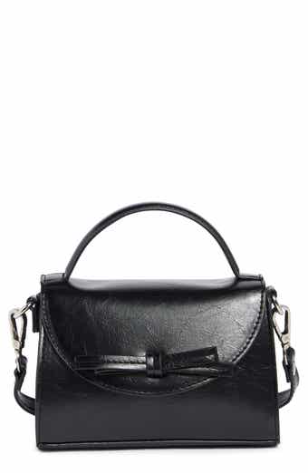 Madden Girl Faux Leather Top Handle Crossbody Bag