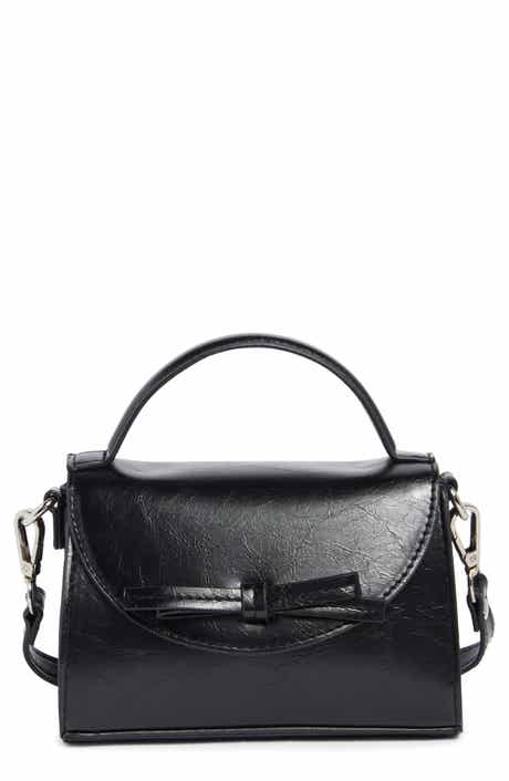 Madden Girl Faux Leather Top Handle Crossbody Bag