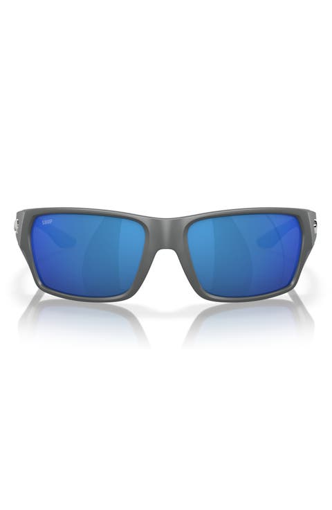 Tailfin 60mm Polarized Rectangular Sunglasses