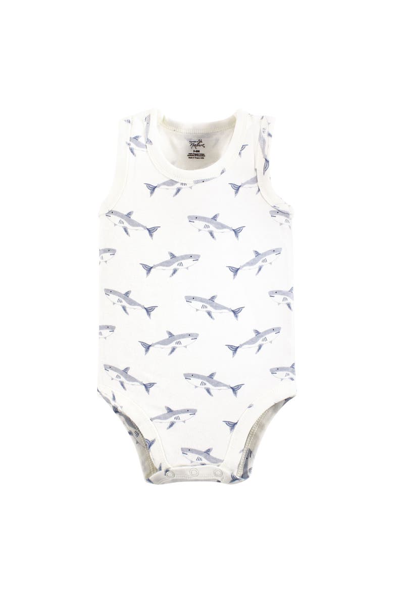 Organic Cotton Sleeveless Bodysuits, Alternate, color, Mystic Sea Creatures