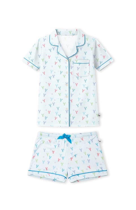 Multicolor Lobster Print Short Sleeve Jersey PJ