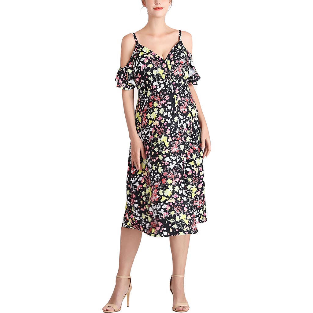 Kimi & Kai Esme Cold Shoulder Maternity Nursing Dress