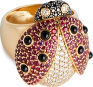 Grace Winfrey Ruby & Diamond Ladybug Ring