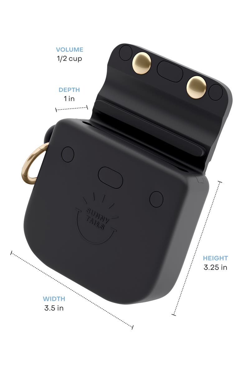 SUNNY TAILS Dog Treat Pouch, Alternate, color, Ember Black