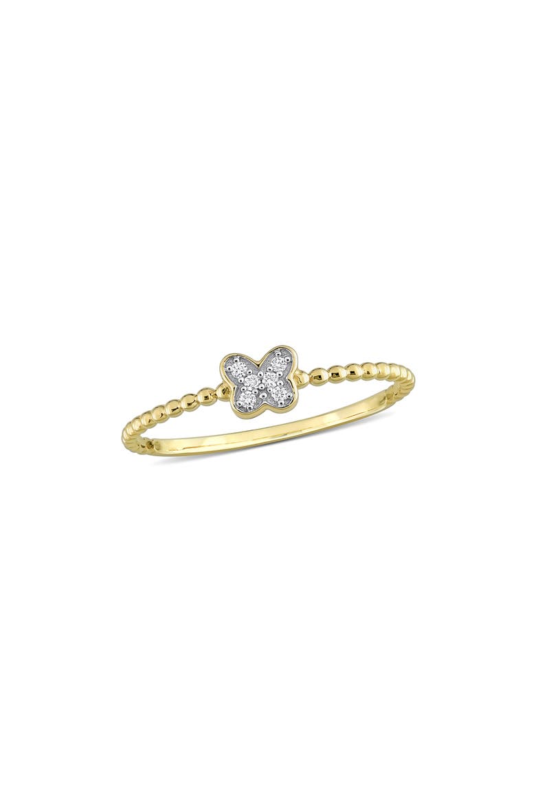 Diamond Butterfly Ring - 0.03ct., Main, color, WHITE