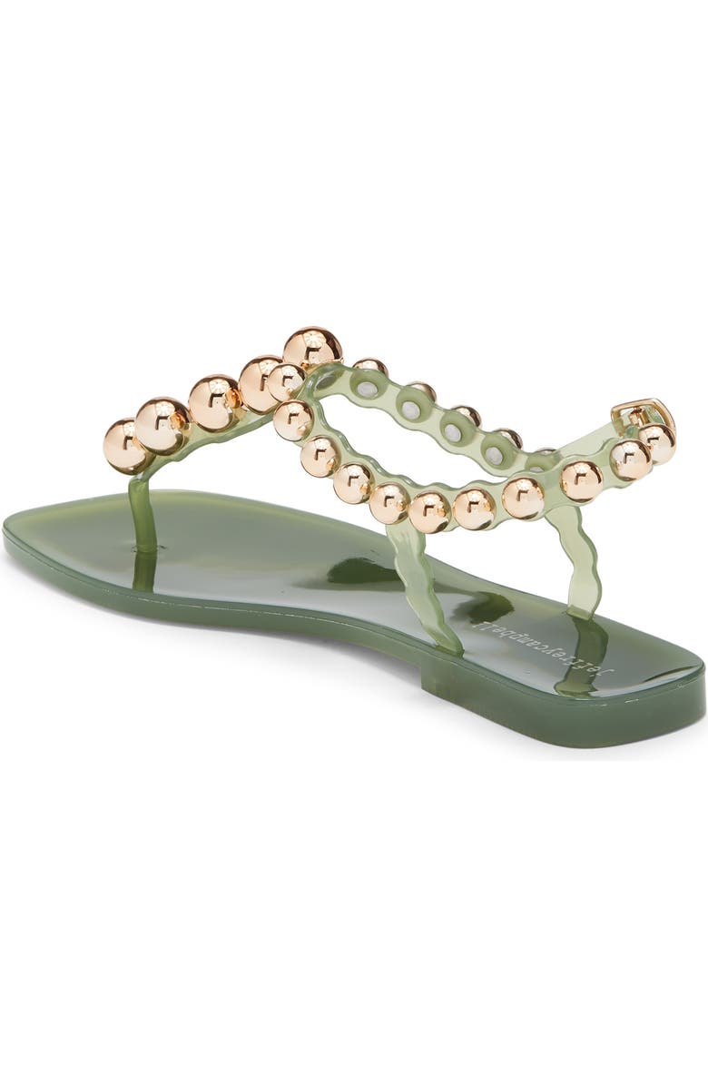 Jeffrey Campbell Plated Embellished Sandal, Alternate, color, Green Gold