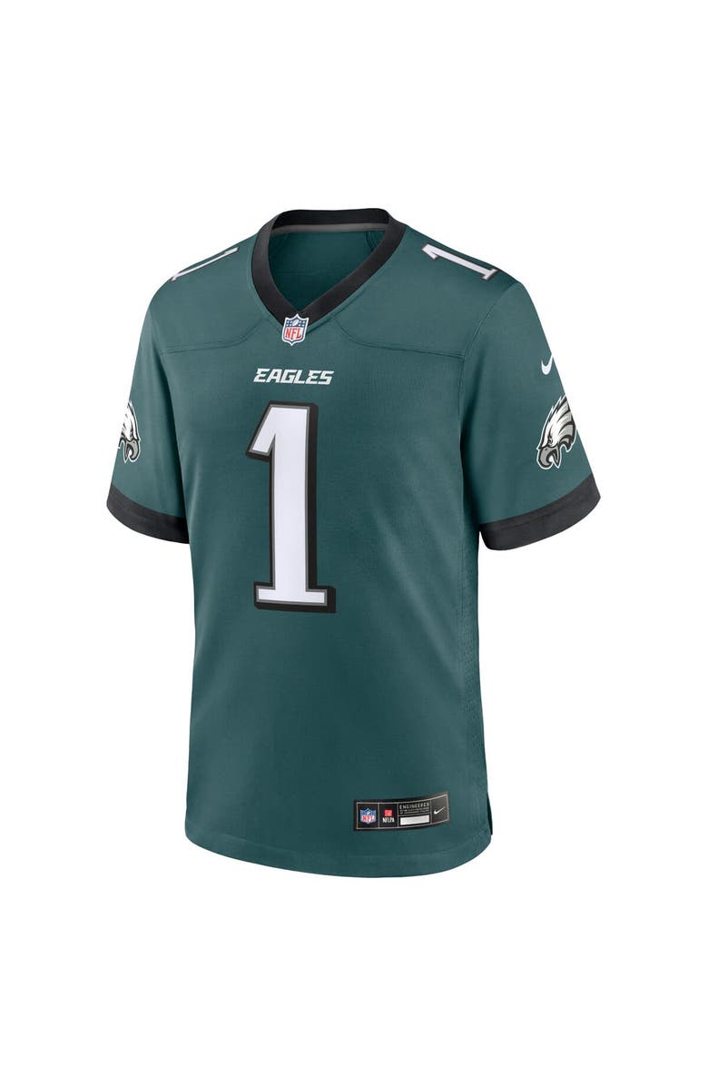 Nike Men's Nike Jalen Hurts Midnight Green Philadelphia Eagles Team Game Jersey, Alternate, color, Green
