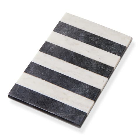Striped Marble Board Black Multi Marble Everyday