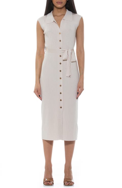 Alia Rib Midi Dress