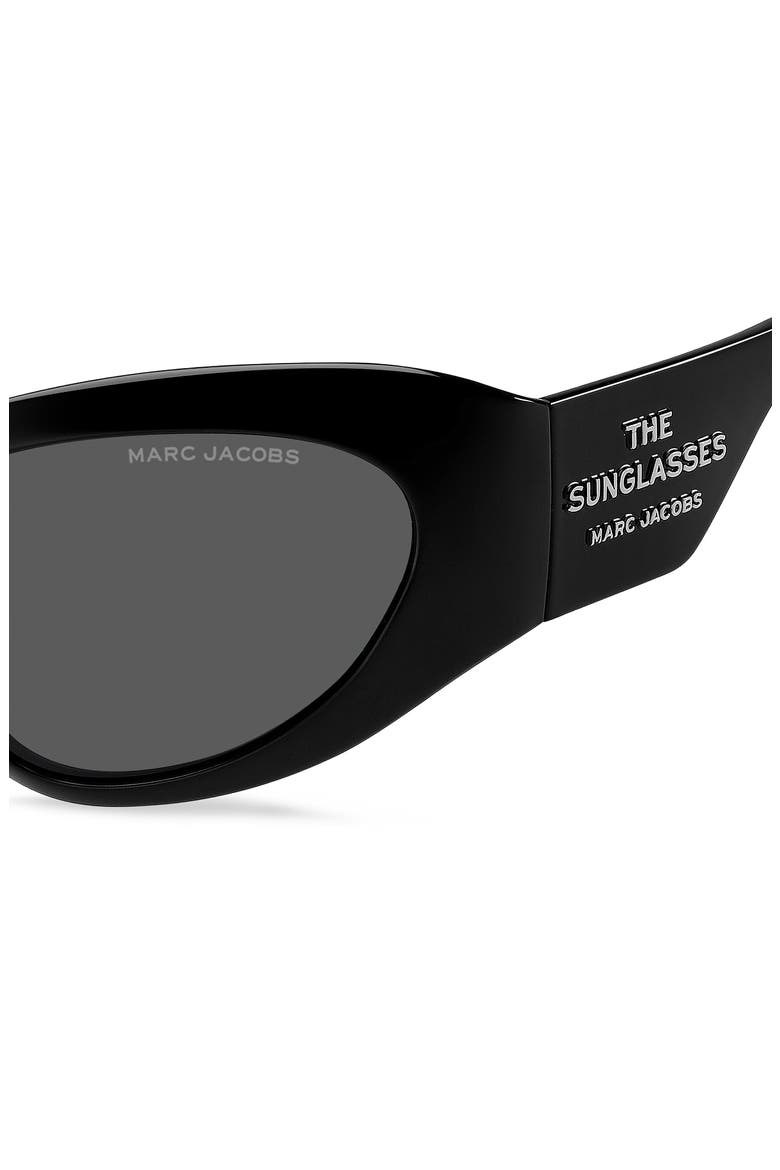 62mm Rectangular Sunglasses, Alternate, color, BLACK/ GREY