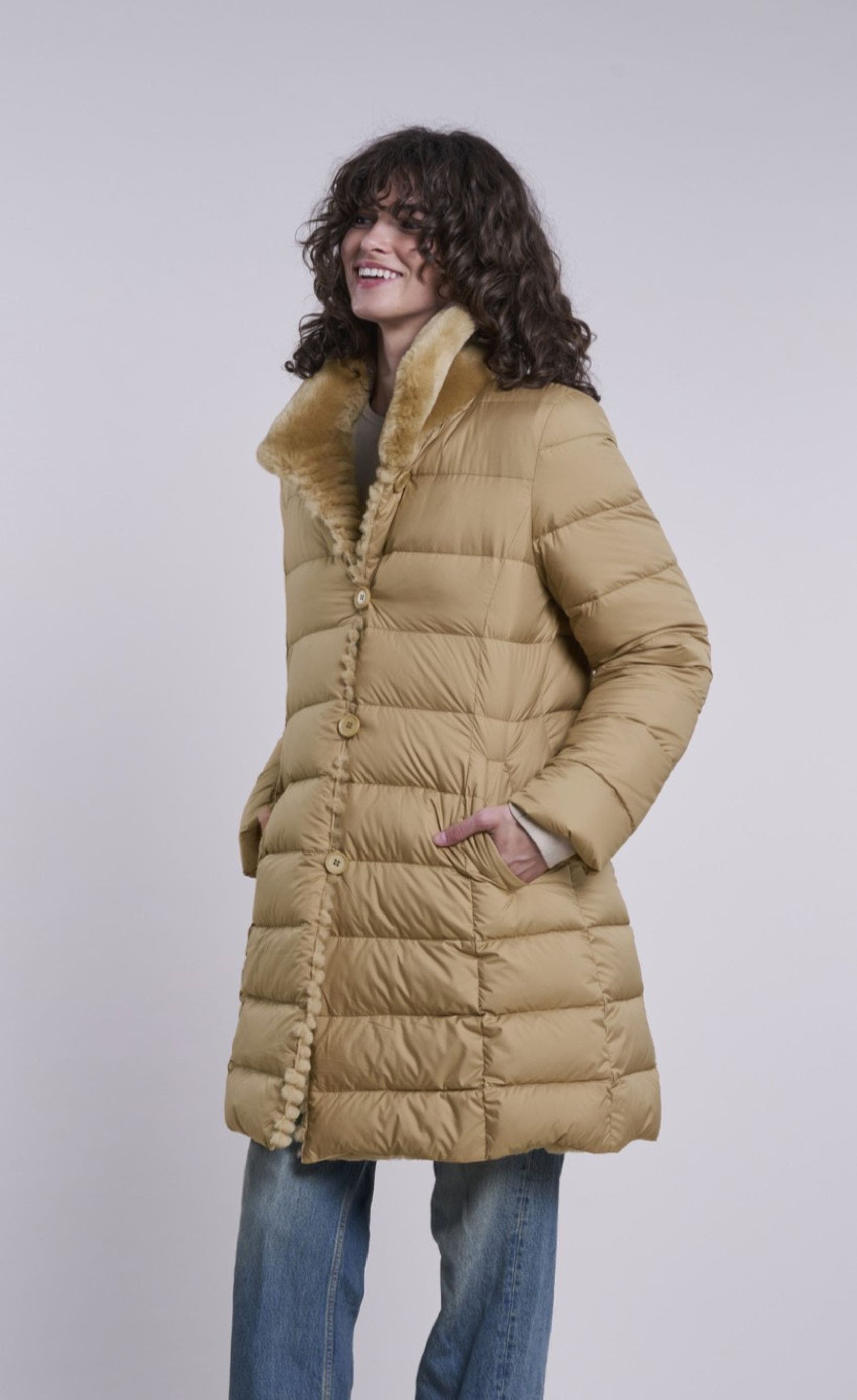 Down and Shearling Coat - image 4