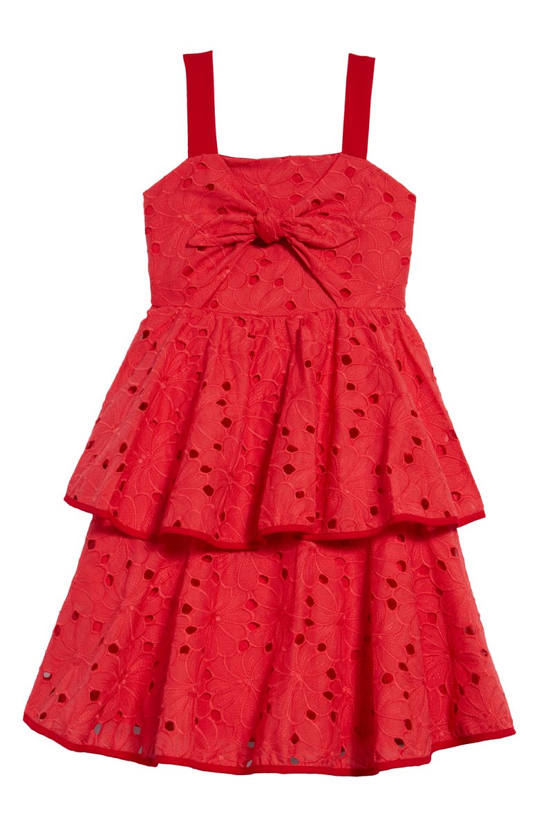 Marchesa SLVLSS TIERED FLORAL EYELET, Main, color,