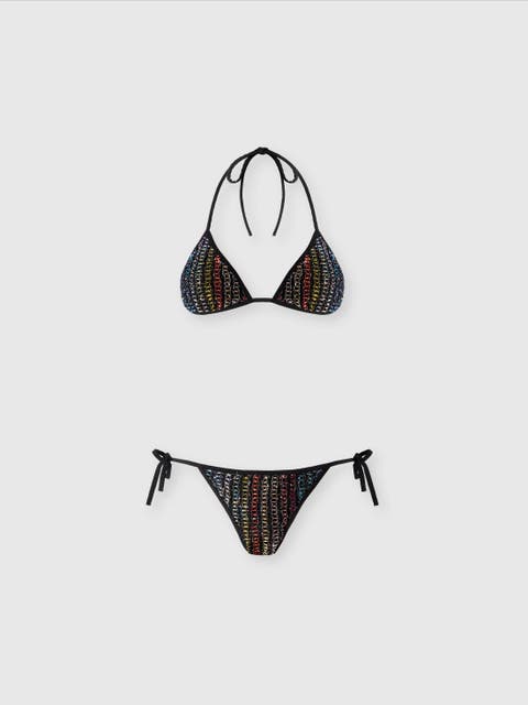 Classic Mesh Bikini With Lamé And Sequin Details