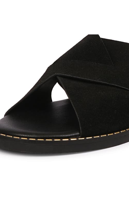 Saint G Blossom Slide Sandal In Black