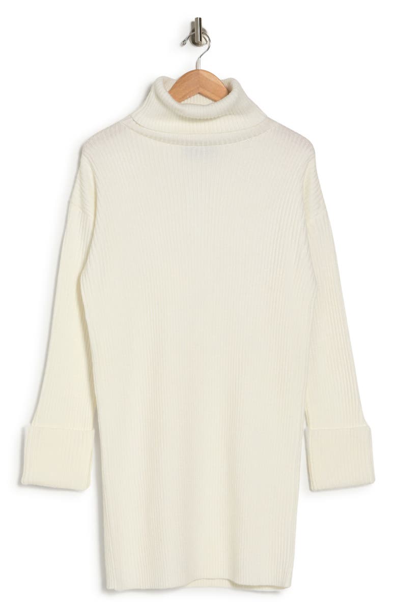 Renee C Turtleneck Long Sleeve Sweater Dress, Alternate, color, Ivory