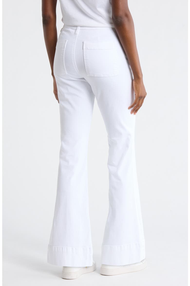 Stella High Waist Flare Pants, Alternate, color, OPTIC WHITE