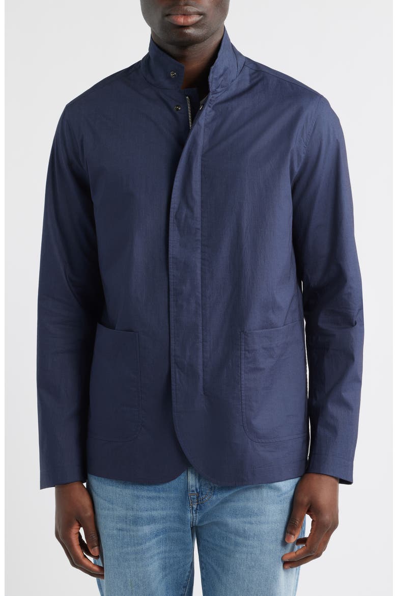 Crown Crafted Mayfair Cotton Zip Blazer, Alternate, color, NAVY