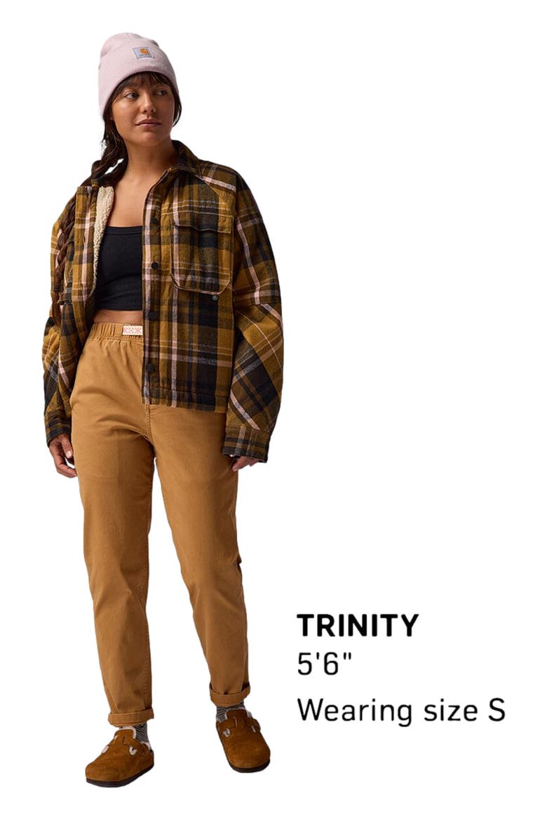 Venture Pile-Fleece Lined Flannel Jacket - Women's, Alternate, color, Bistre Plaid