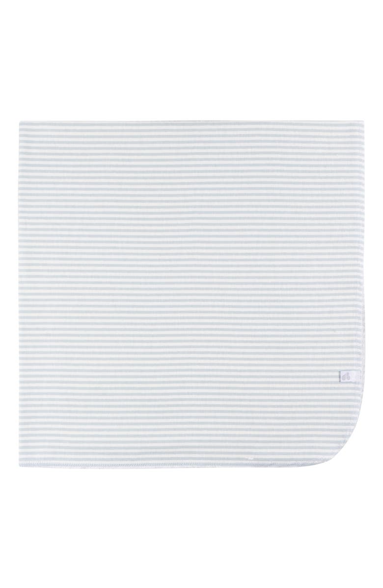 Just Born Blue Cotton Flannel Swaddles 4-Pack, Alternate, color, Giraffe