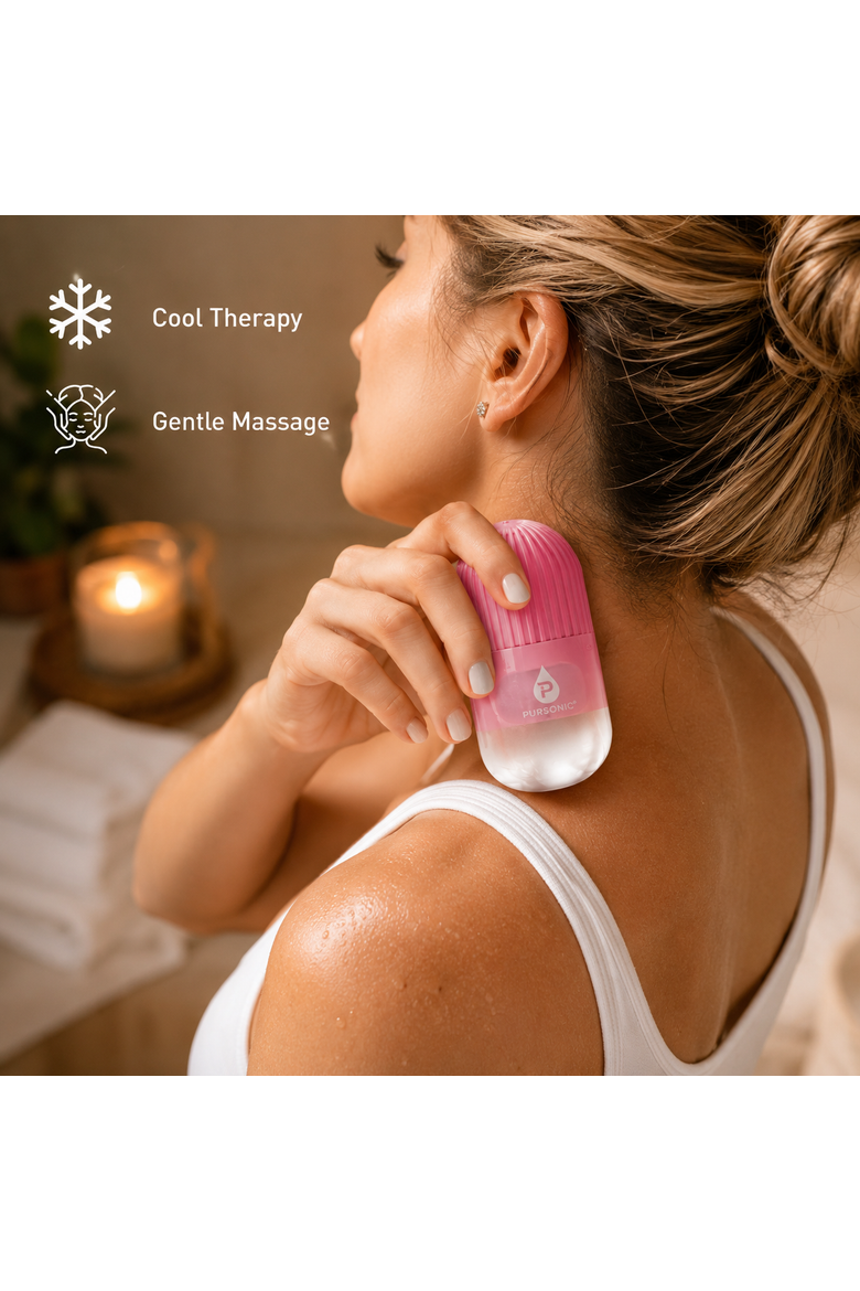Ice Facial Roller & Hydrating Cucumber Sheet Masks, Alternate, color, Pink