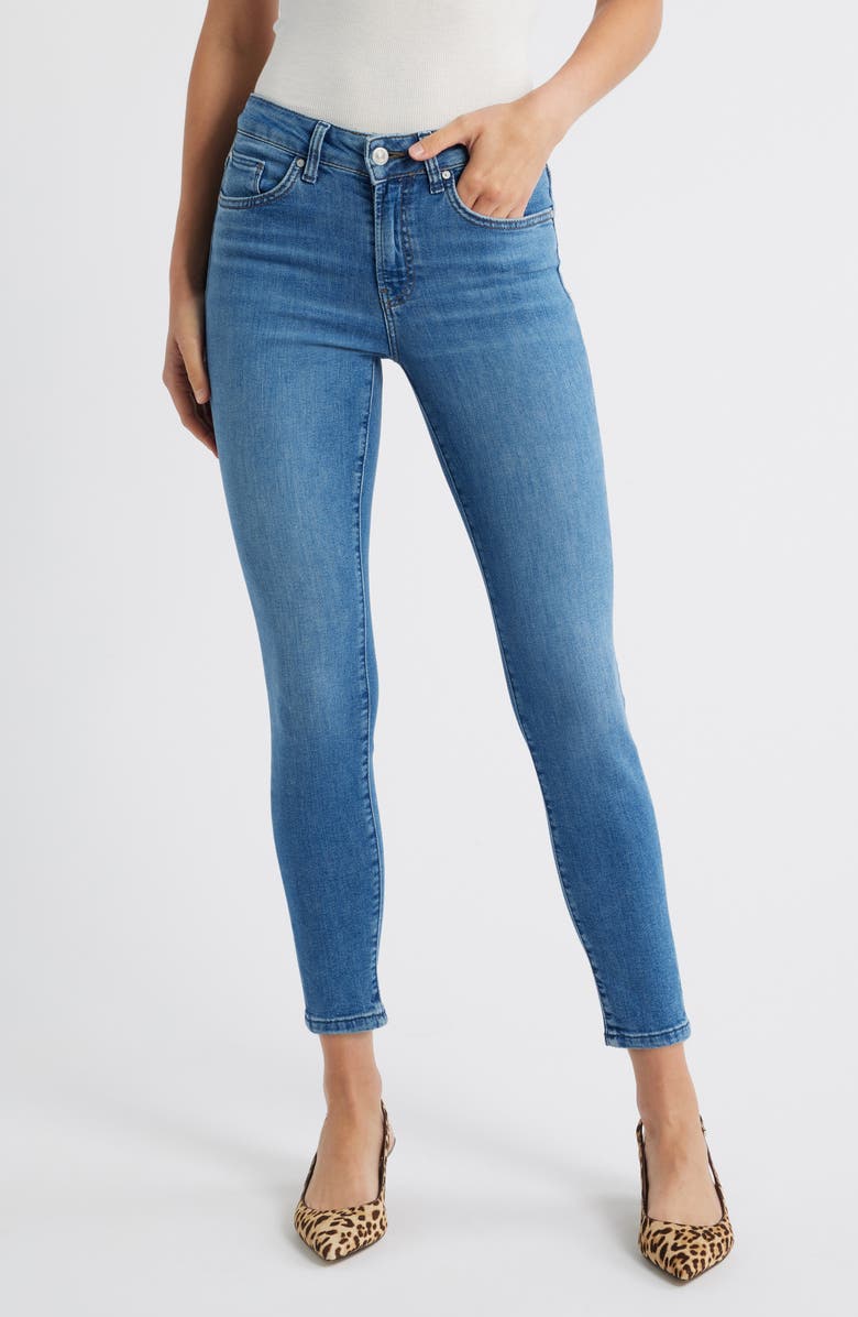 Mavi Jeans Tess High Waist Ankle Skinny Jeans (Mid Brushed Flex Blue)Tess High Waist Ankle Skinny Jeans, Main, color, Mid Brushed Flex Blue