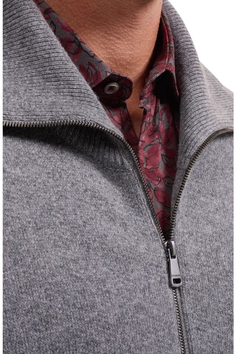 Wool Blend Full Zip Sweater Jacket, Alternate, color, GRAPHITE