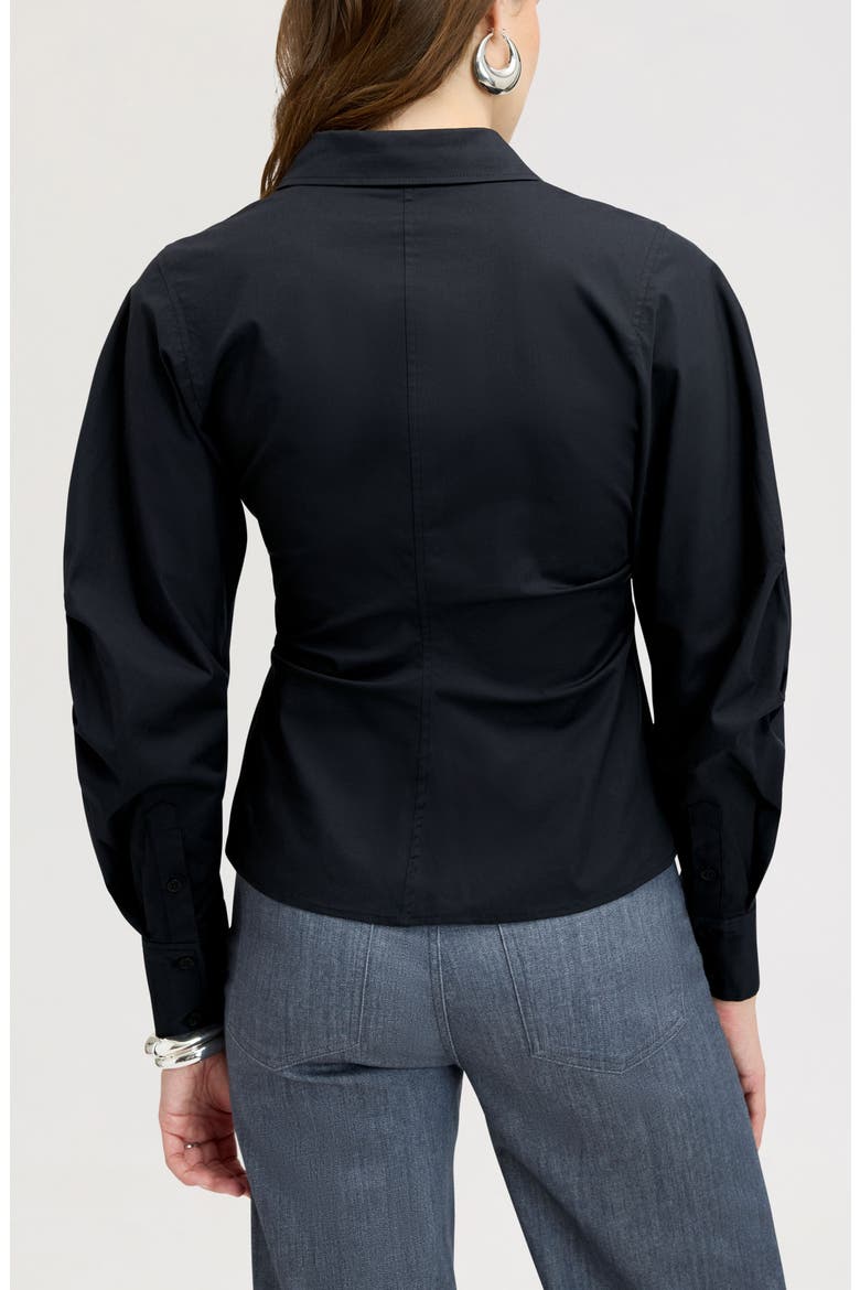 Asymmetrical Button Down Shirt, Alternate, color, TRUE BLACK