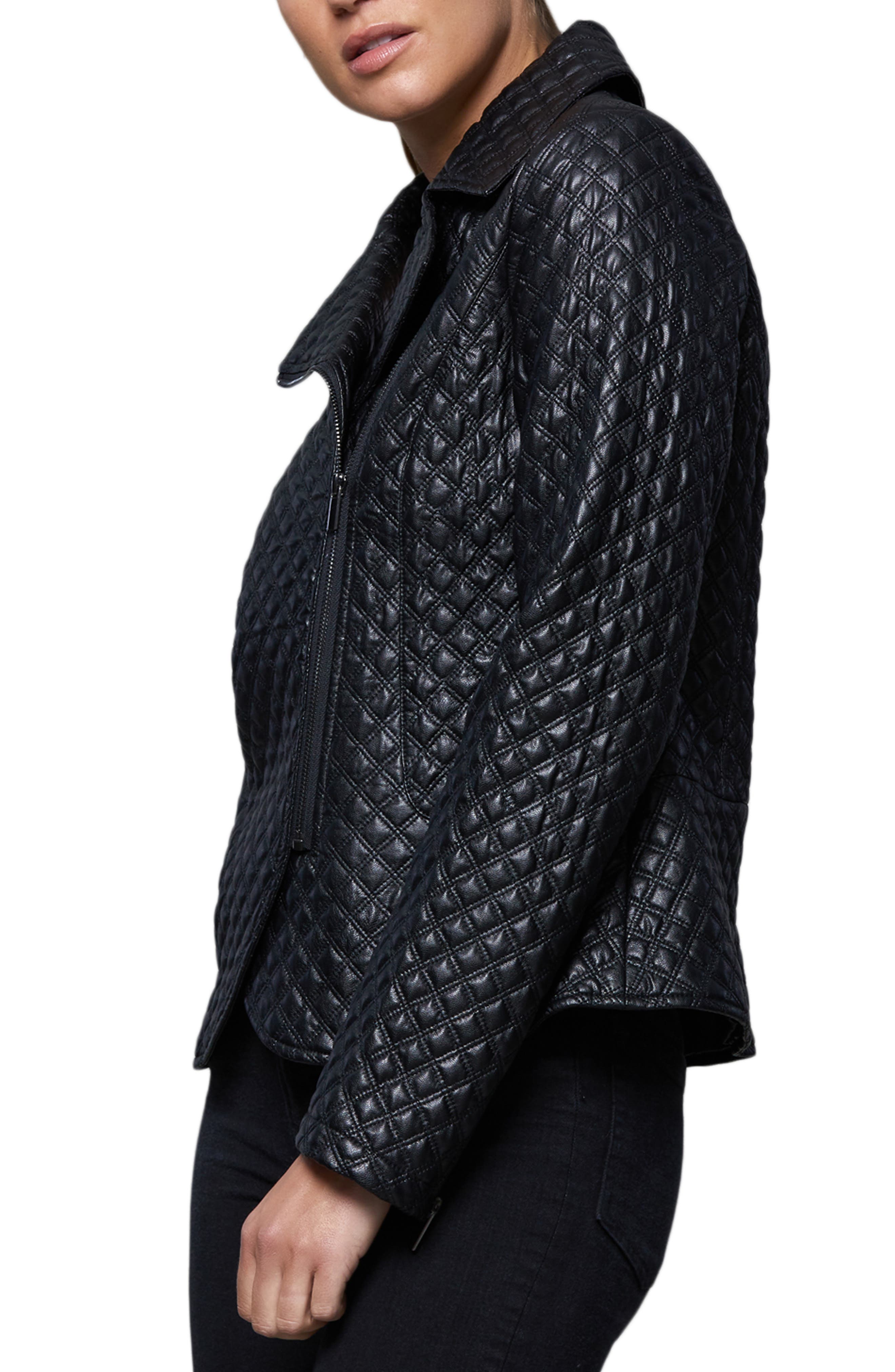 DOLCE CABO Faux Leather Quilted Moto Jacket (Women) | Nordstromrack