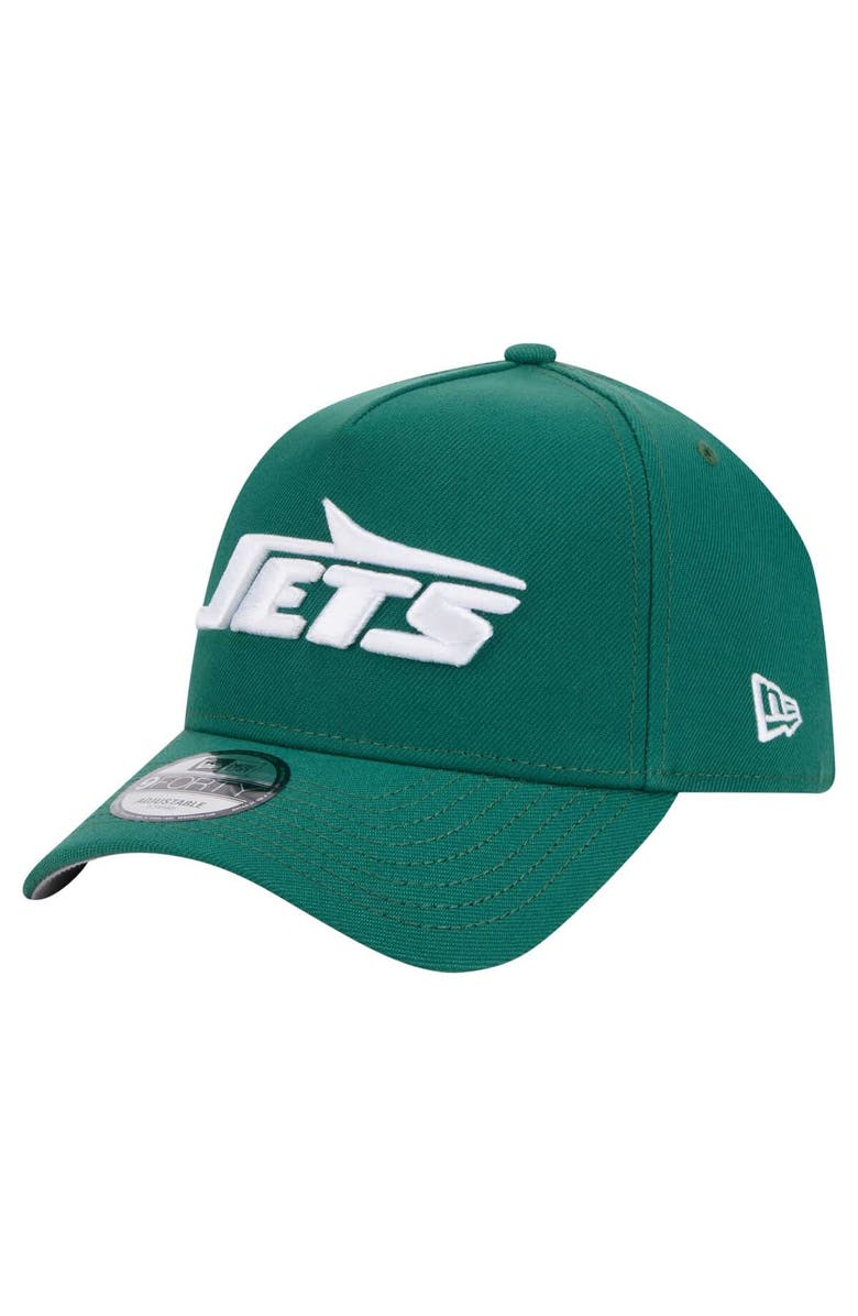 New Era Men's New Era  Green New York Jets A-Frame 9FORTY Adjustable Hat, Main, color, 