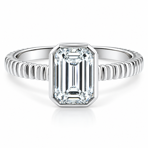 1.52 Ct Emerald Cut Solitaire Diamond Engagement Ring 14k Gold Lab Grown