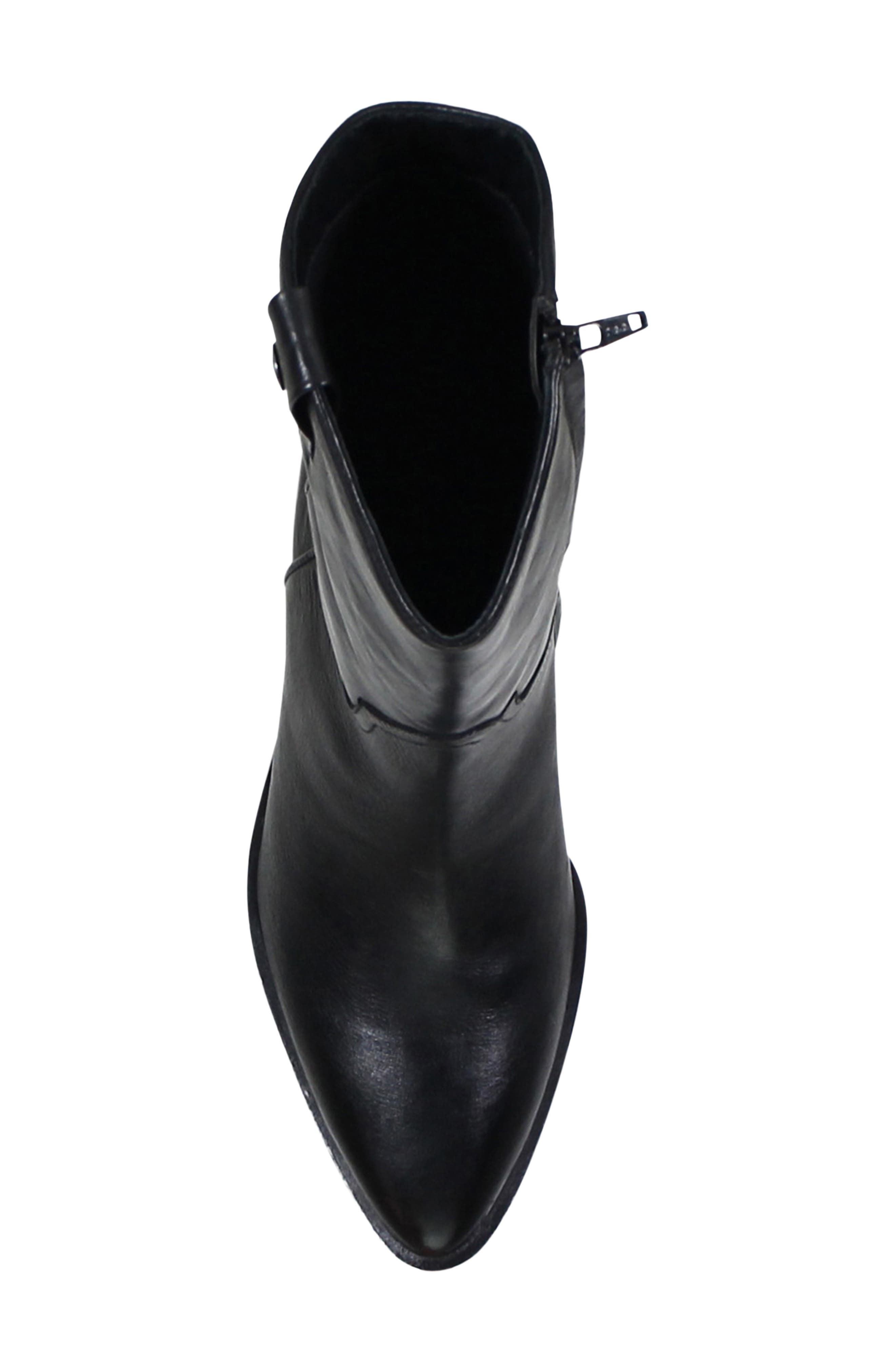 Glam Girl Leather Western Boot, Alternate, color, BLACK